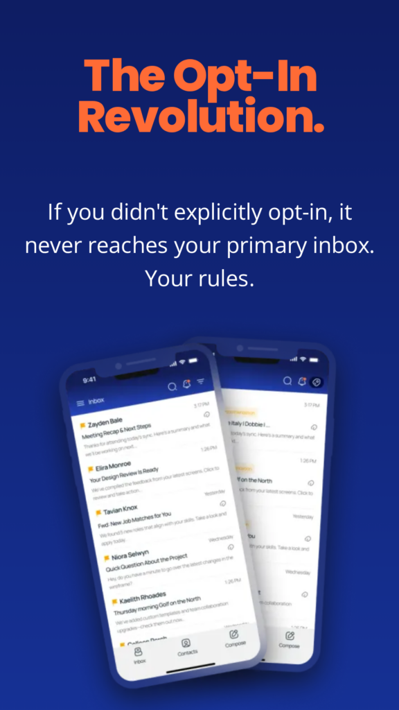 Lower inbox stress with opt-in email - no spam protection