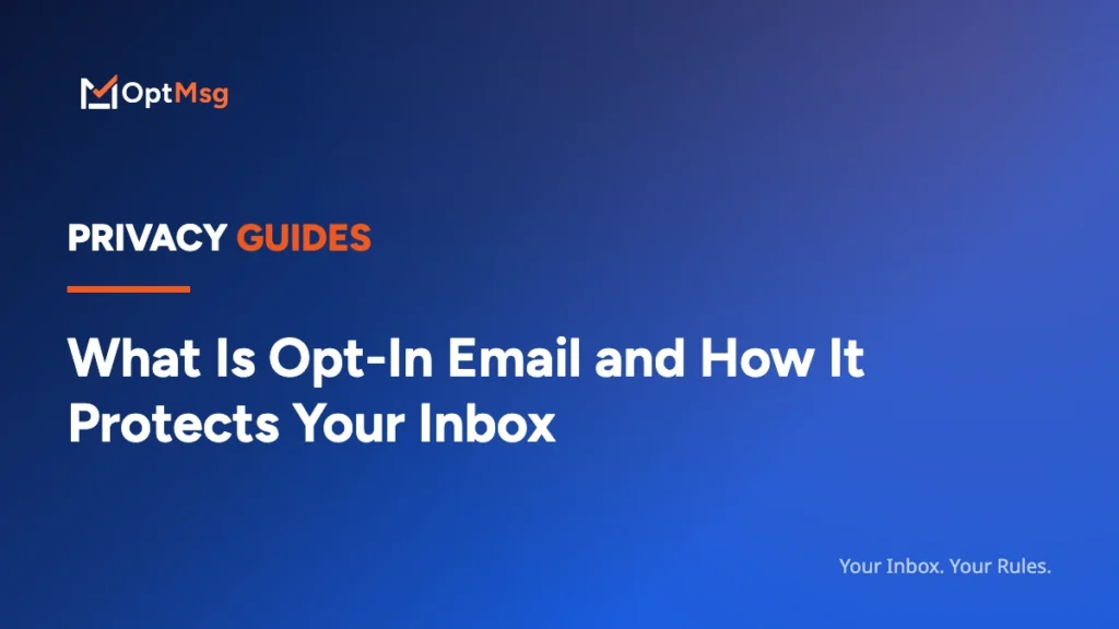 OptMsg article card: What Is Opt-In Email and How It Protects Your Inbox