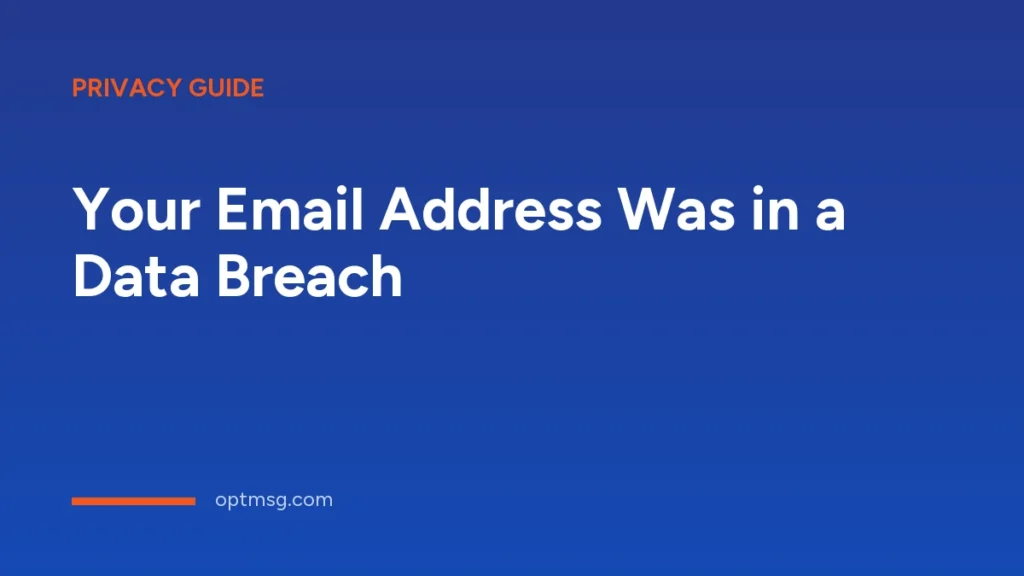Your Email Address Was in a Data Breach. Here Is What Actually Happens Next