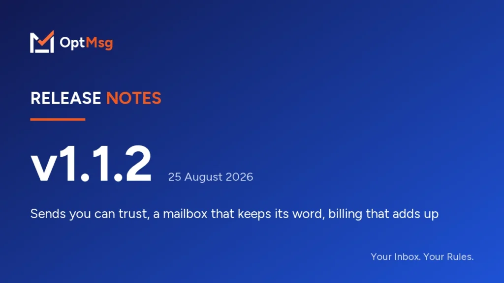 OptMsg Release Notes v1.1.2
